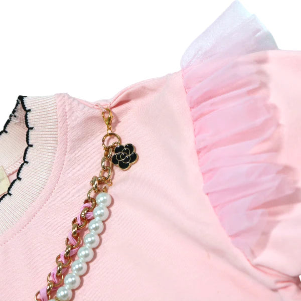 PINK NECKLACE TEE