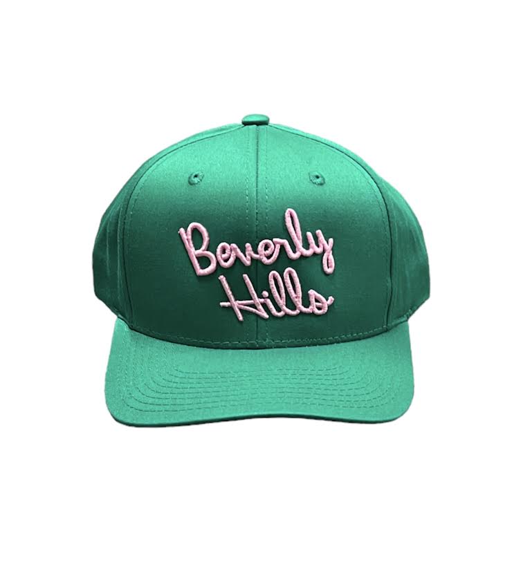 BEVERLY HILLS PINK / KELLY GREEN CAP