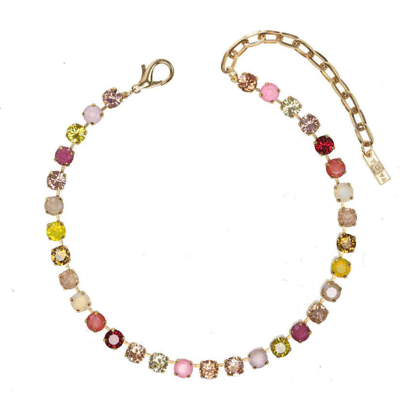 OAKLAND NECKLACE YELLOW PINK MIX