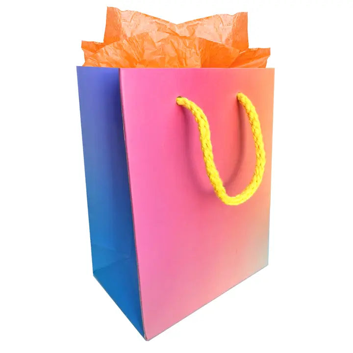 SMALL COLORFUL GRADIENT GIFT BAG