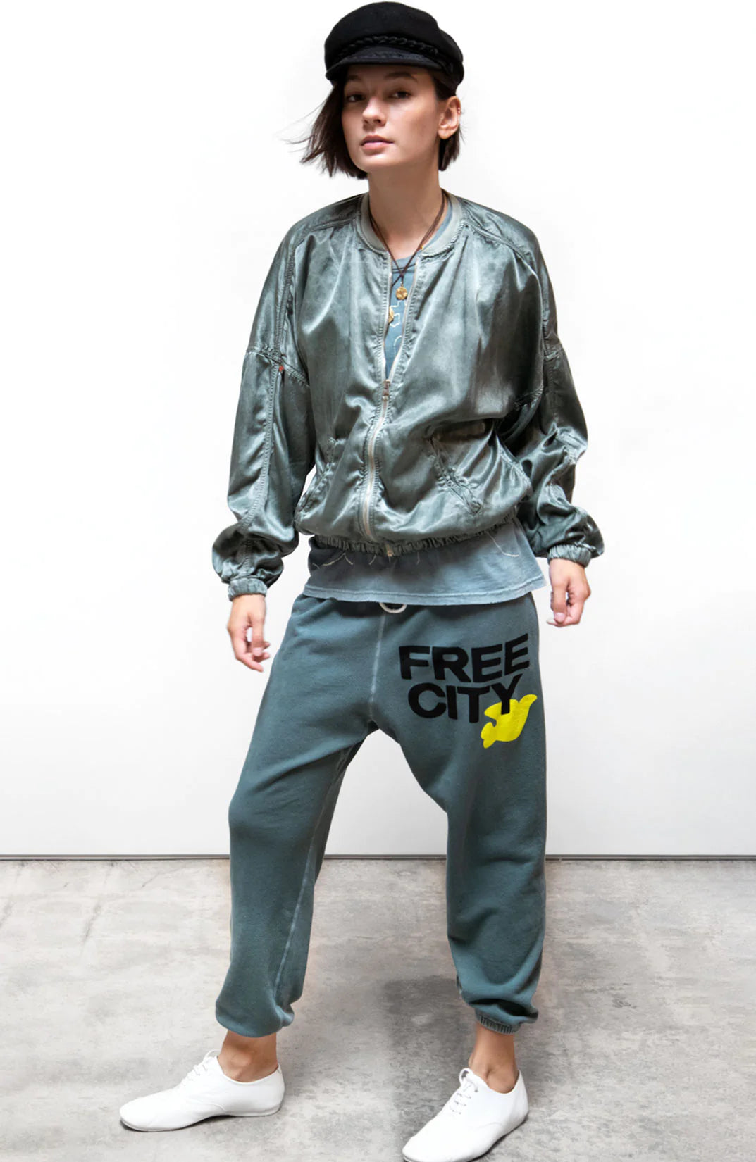 FreeCity Letsgo Heather Grey Sweatpants main image 0