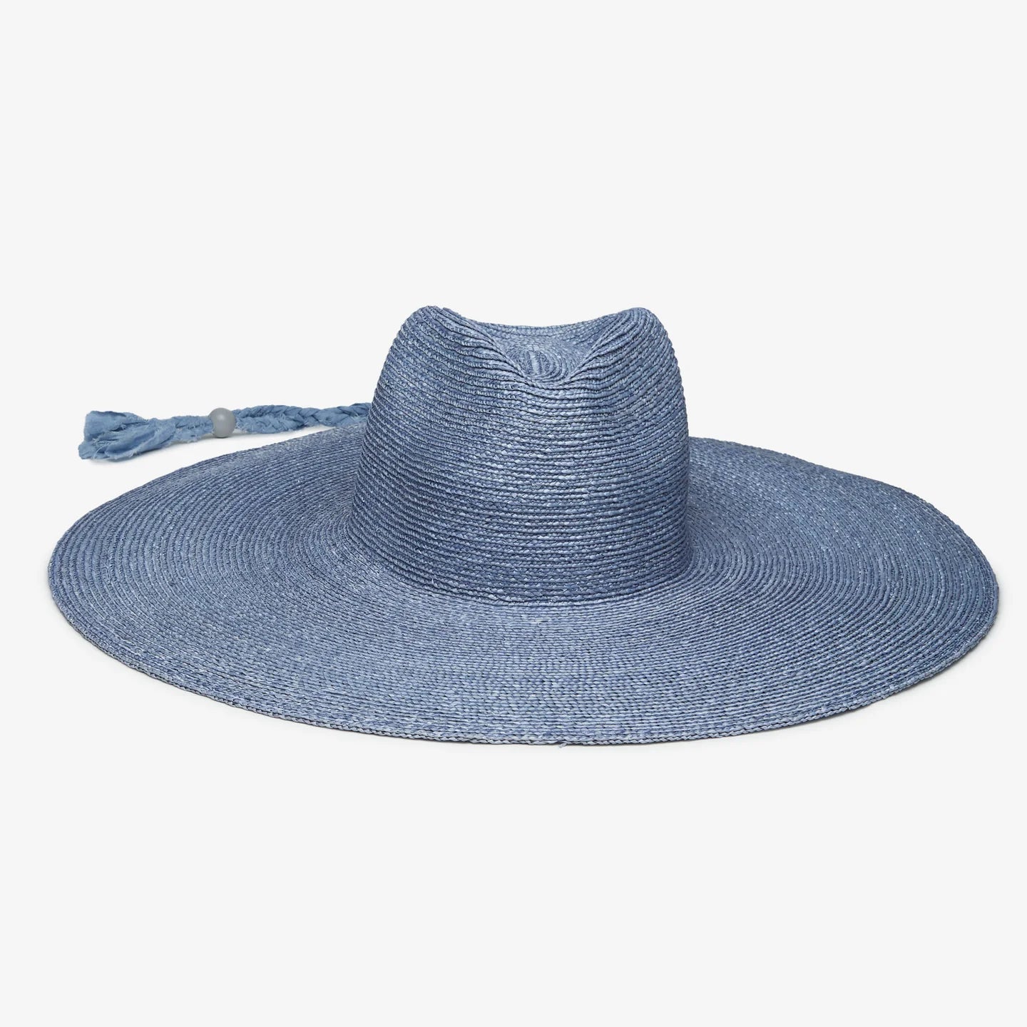 Wide-Brim Straw Sun Hat - Blue Audrey 5 main image 2