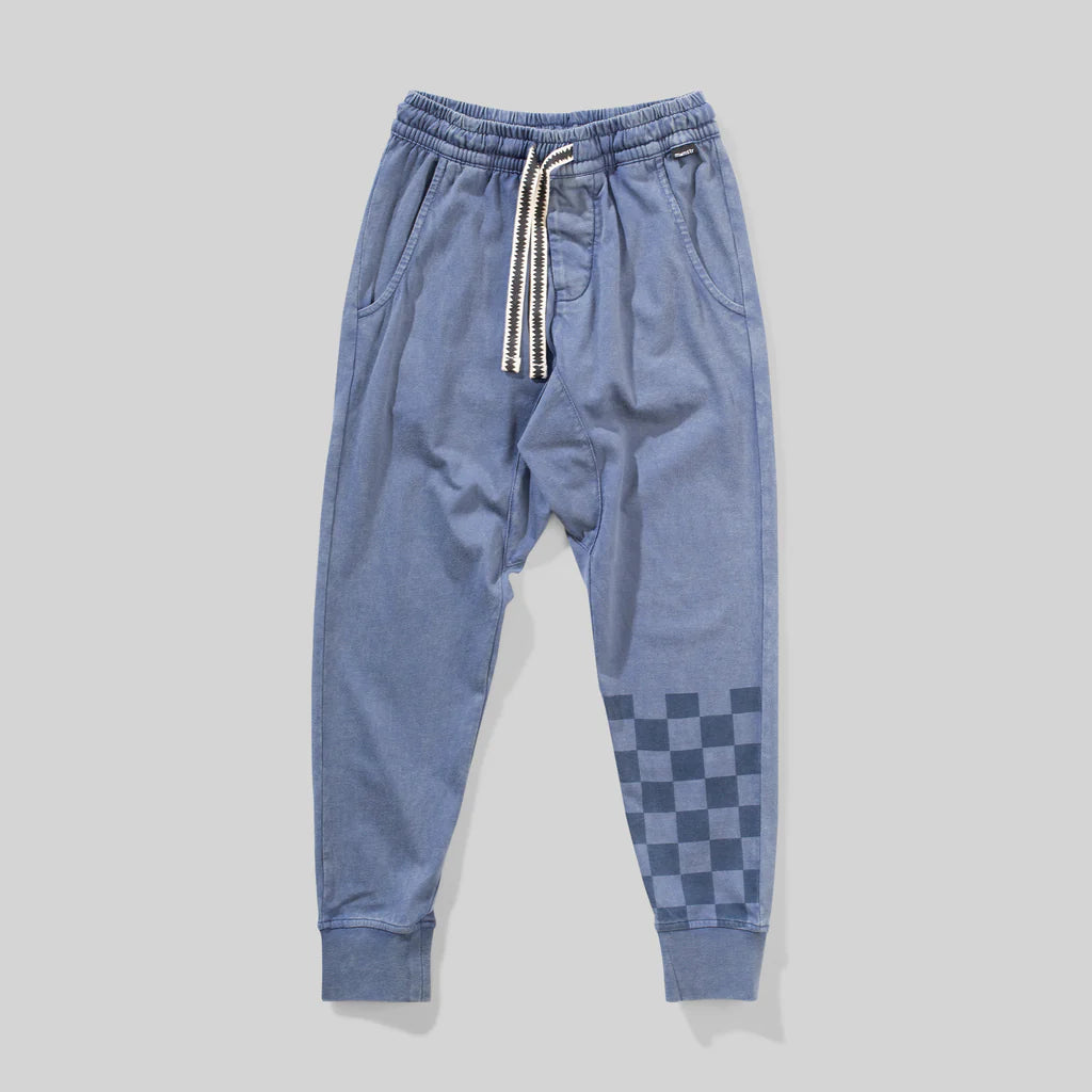 CHECKFLAG JERSEY PANT - MINERAL MIDNIGHT