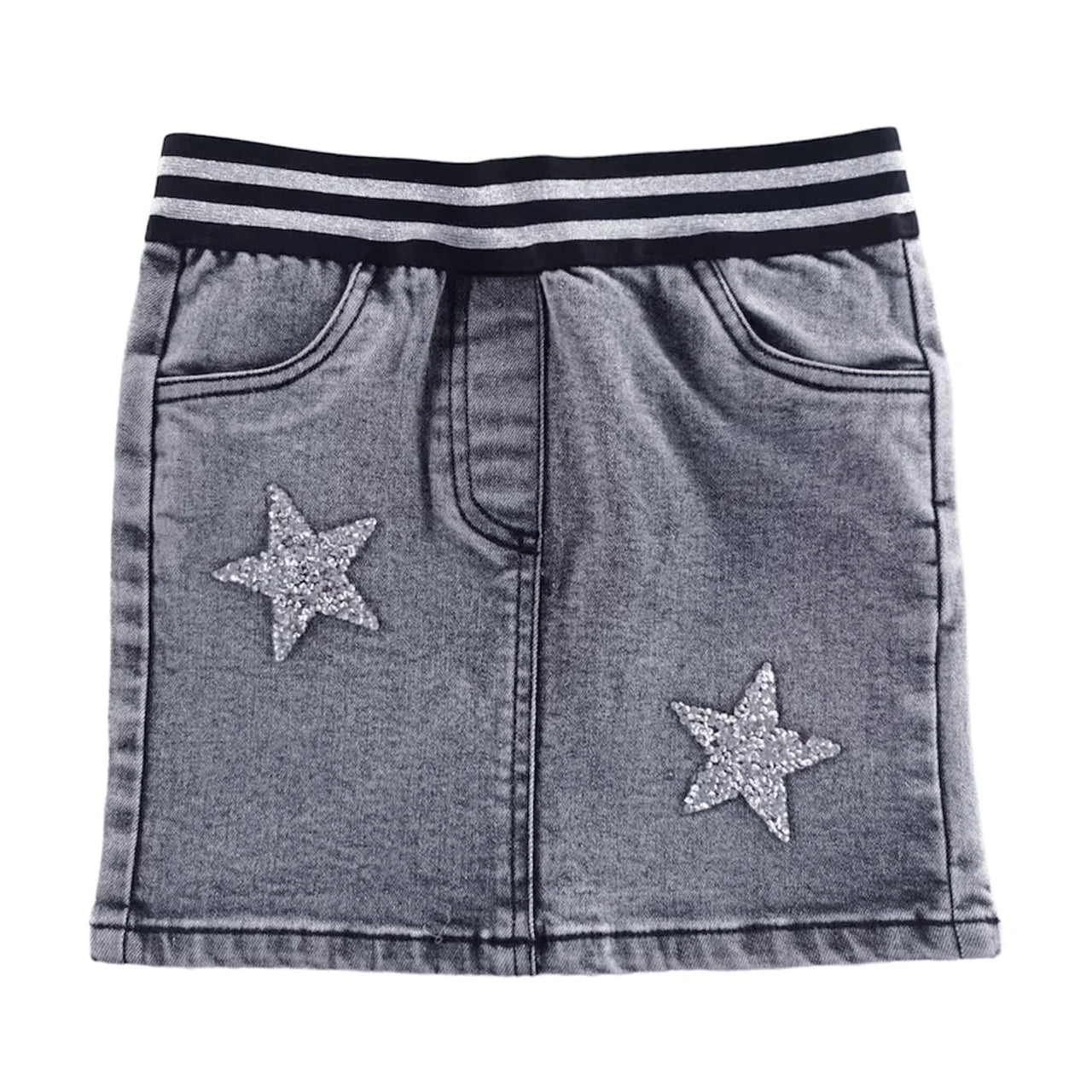 Girl's Denim Skirt, Black