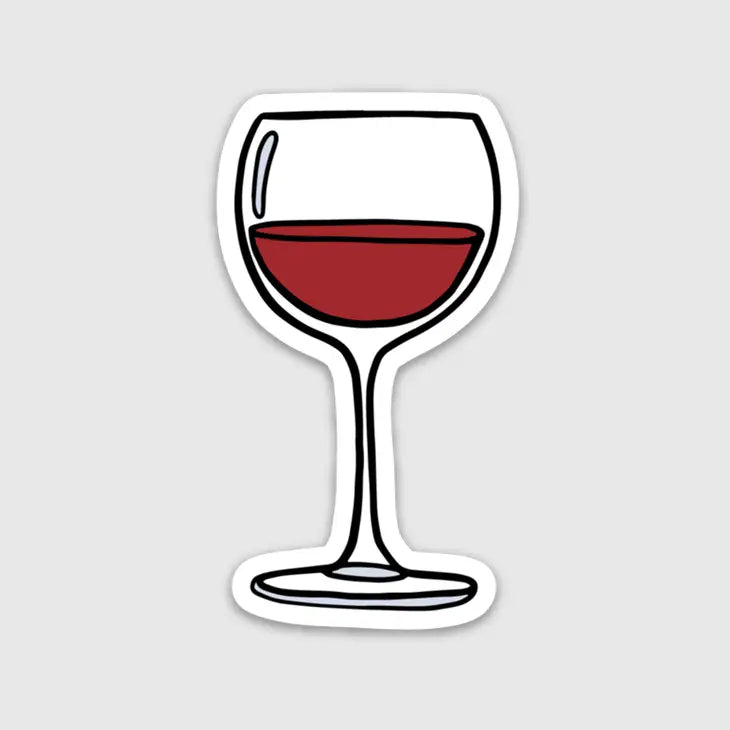 WINE GLASS STICKER Kitson LA