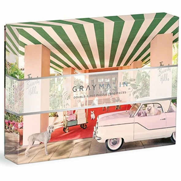 GRAY MALIN DOGS AT THE BEVERLY HILLS PUZZLE-HACHETTE BOOK GROUP-Kitson LA