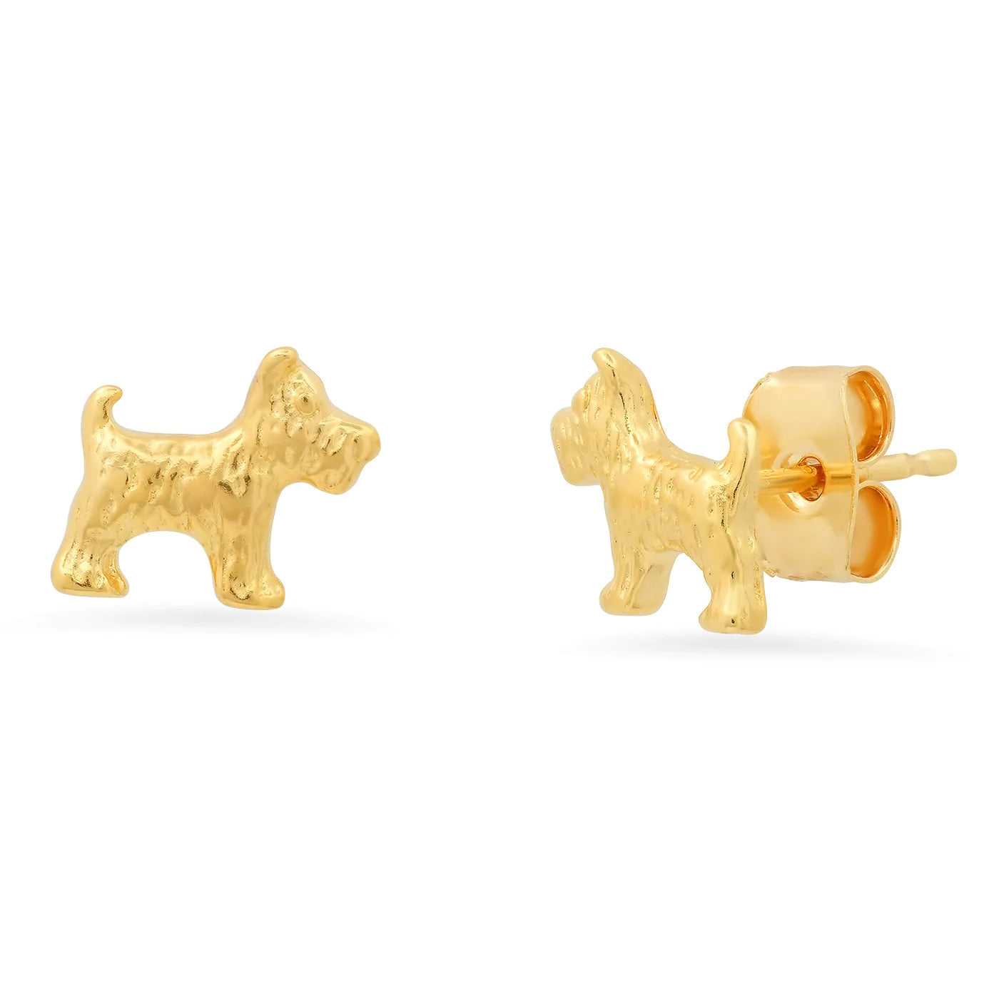 Gold 2025 dog earrings