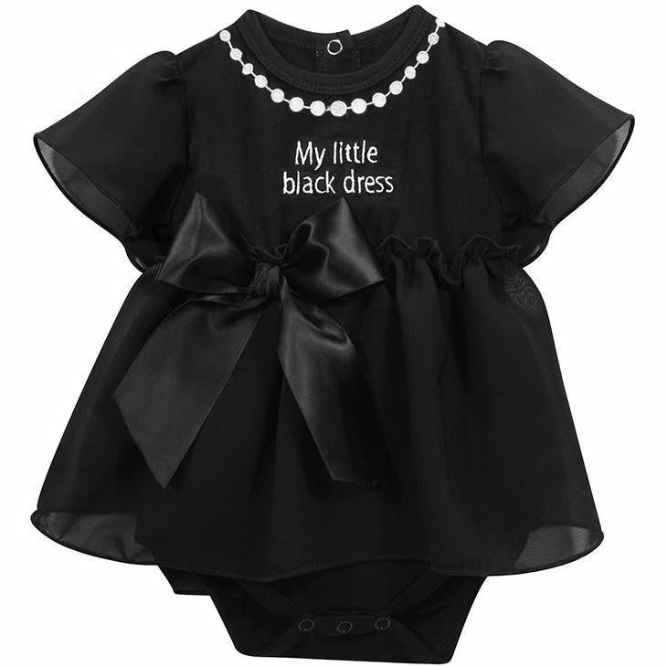 MY LITTLE Black DRESS ONESIE 6-12M MY LITTLE Black DRESS ONESIE 6-12M