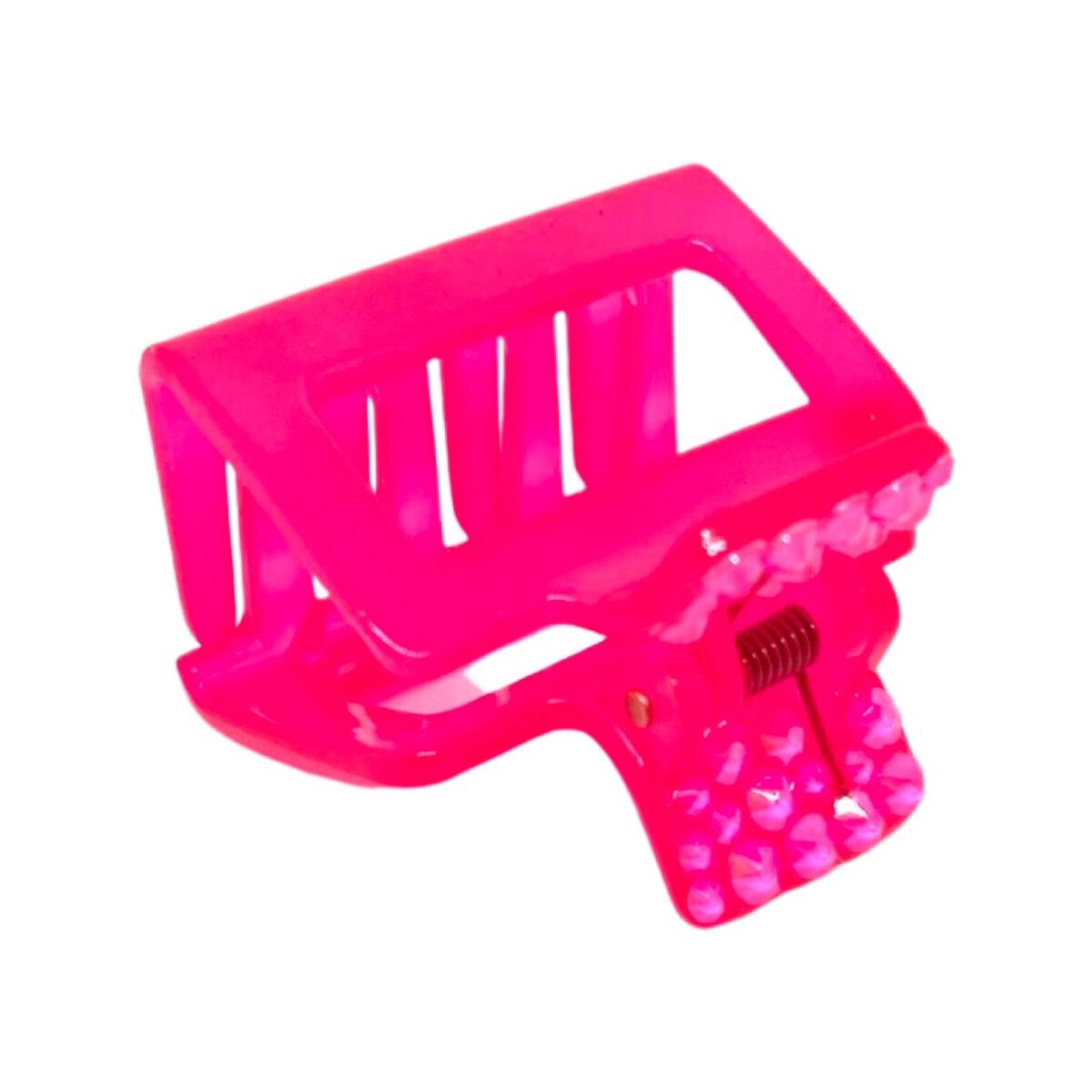 PINK NEON CLAW CLIP STONES