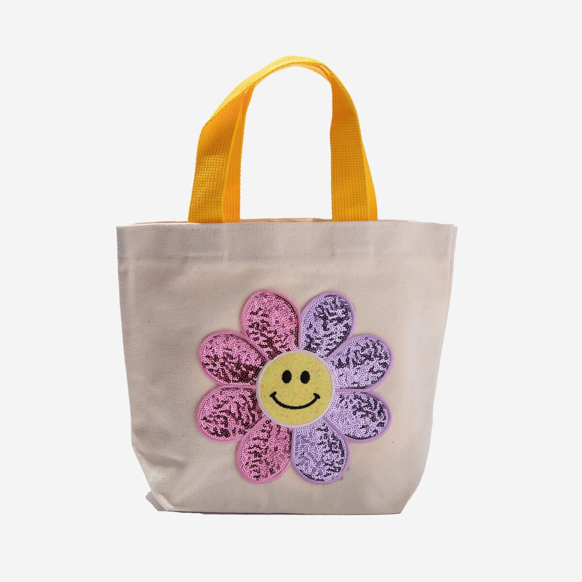PINK DAISY PATCH TOTE