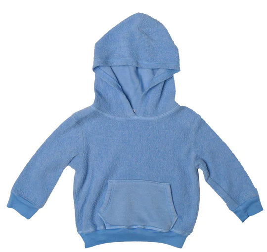 BLUE STEELE REVERSED L/S HOODED PULLOVER