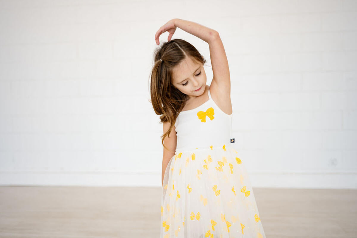 YELLOW RIBBON TUTU DRESS 6M