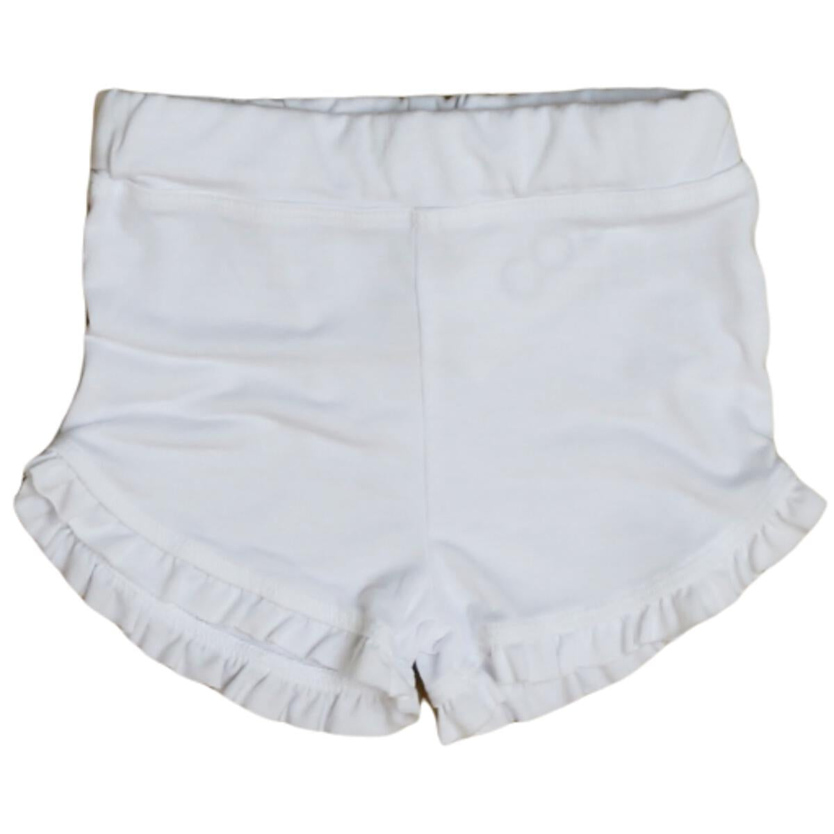 GIRLS WHITE RUFFLE SHORT – Kitson LA