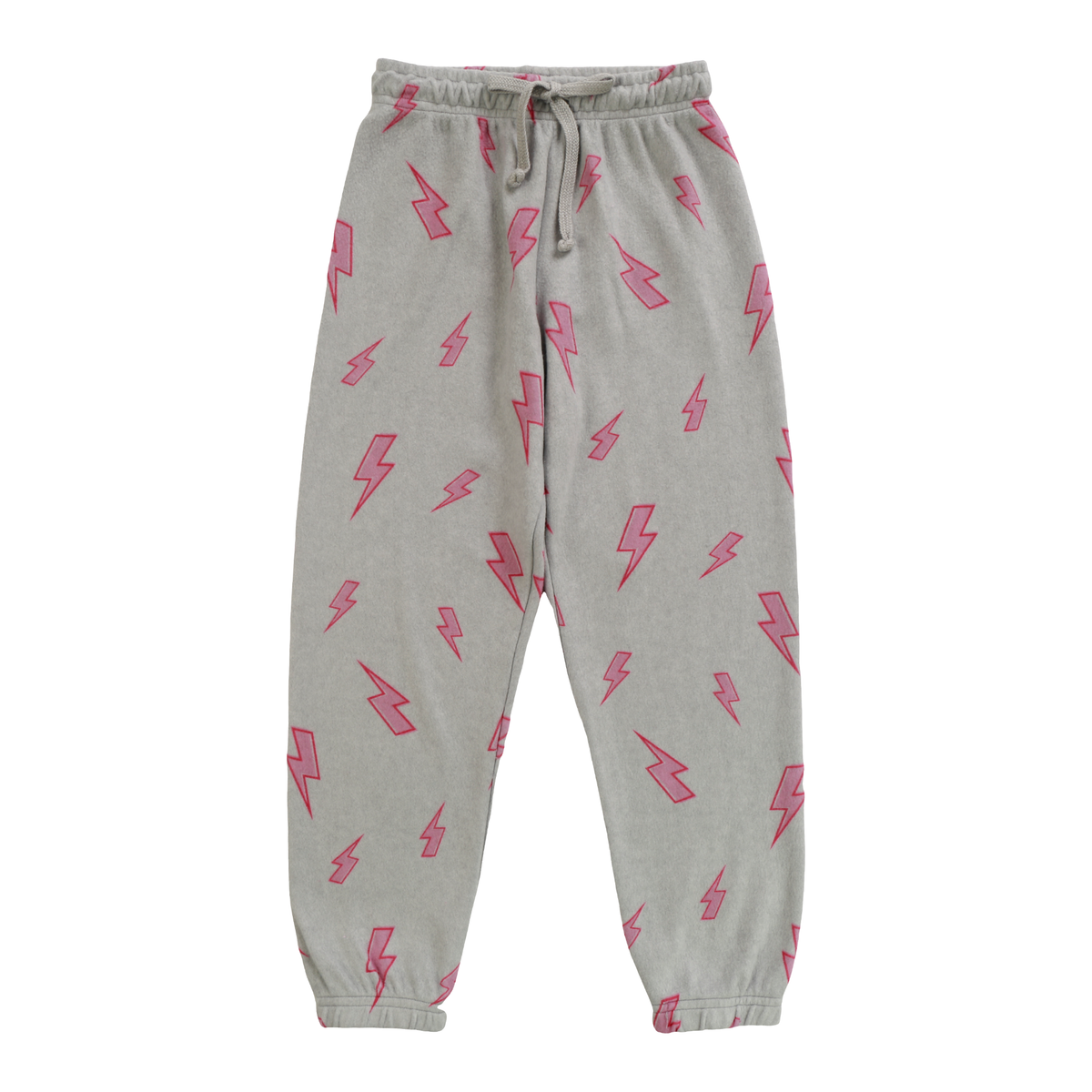 GIRLS GREY BOLT SWEATPANTS