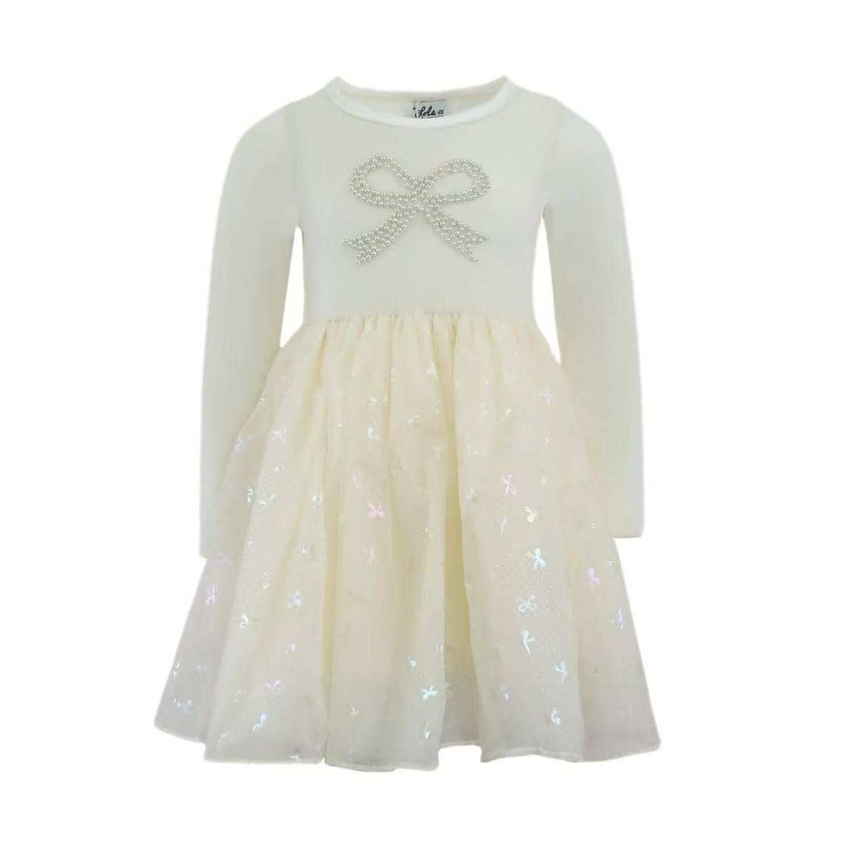 GIRLS BALLERINA BOW DRESS
