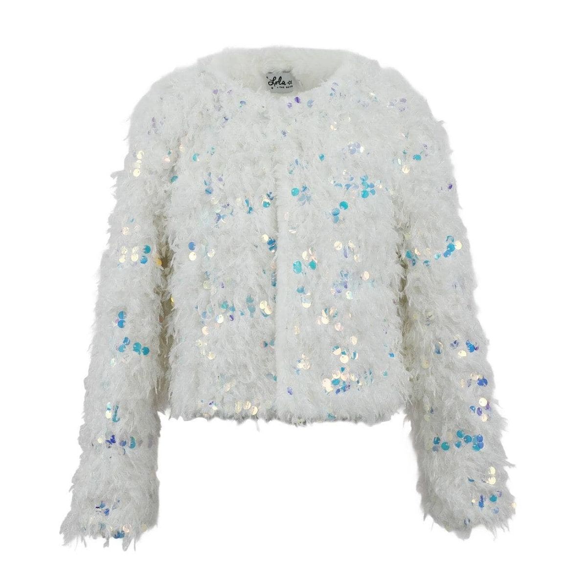 GIRLS SNOW SPARKLE PLUSH JACKET