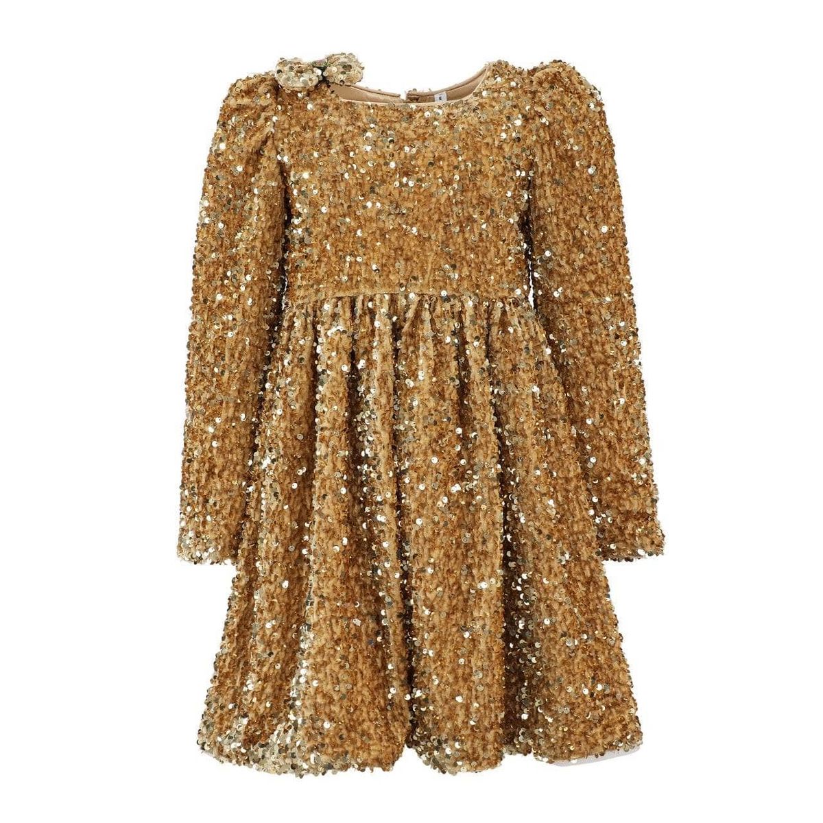 GIRLS GOLD SHIMMER DRESS