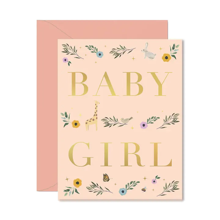 BABY GIRL STORYBOOK CARD