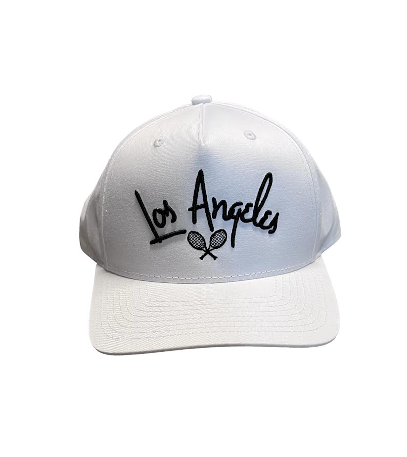 WHITE LOS ANGELES TENNIS CAP