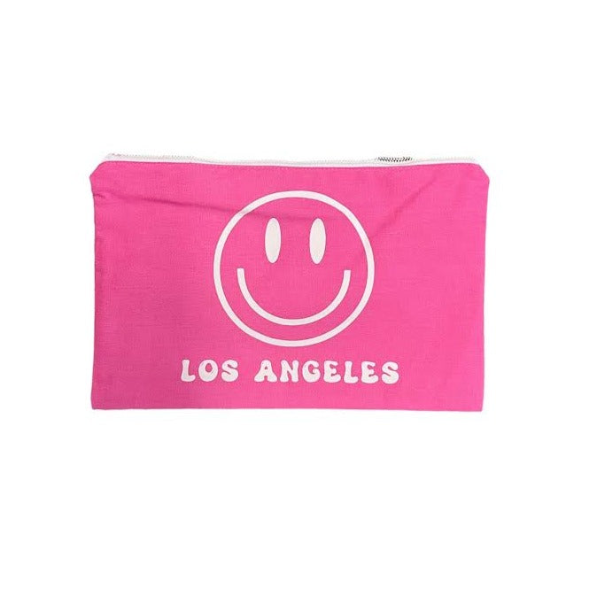 PINK LOS ANGELES SMILEY POUCH