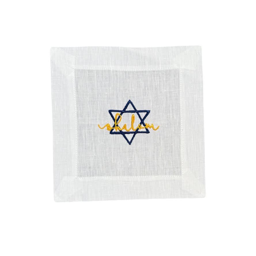 STAR OF DAVID COCKTAIL NAPKIN