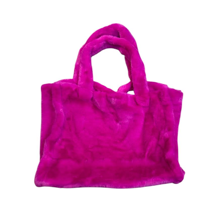 HOT PINK FUR BAG