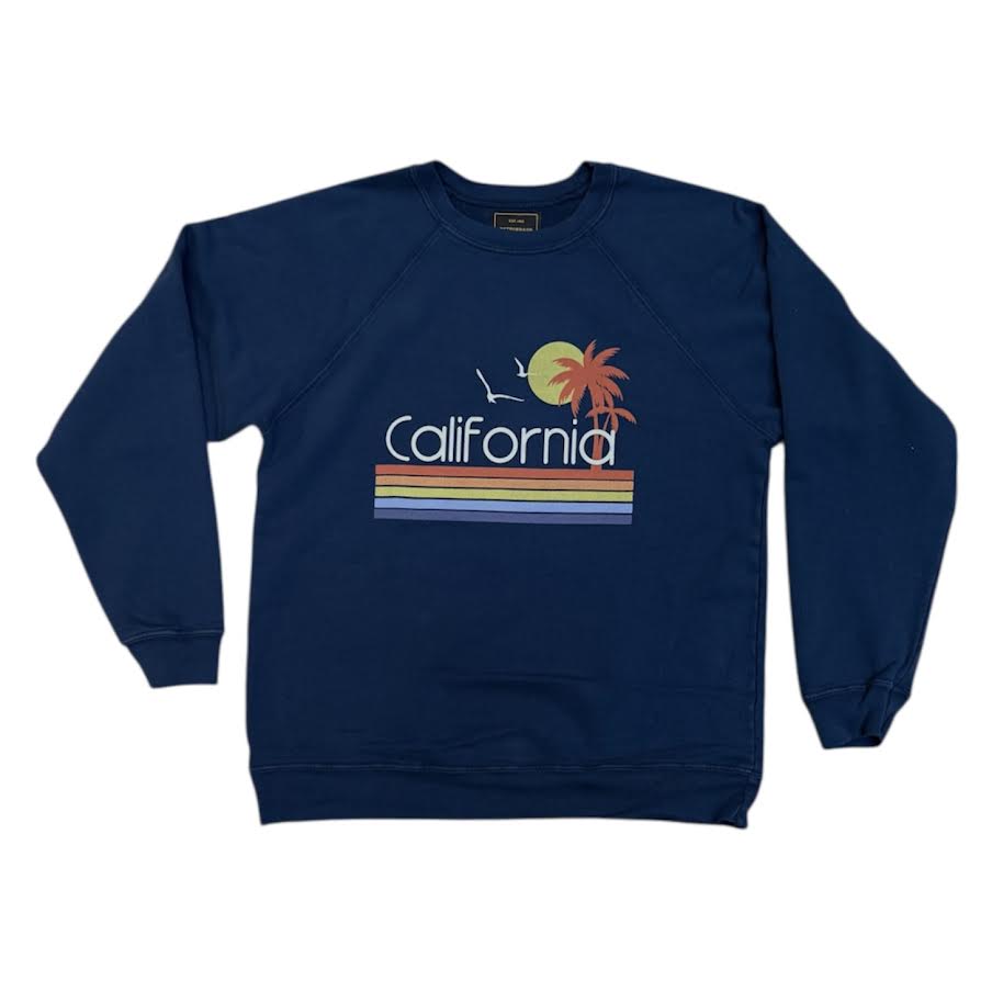 UNISEX SUNSET CALIFORNIA NAVY CREWNECK