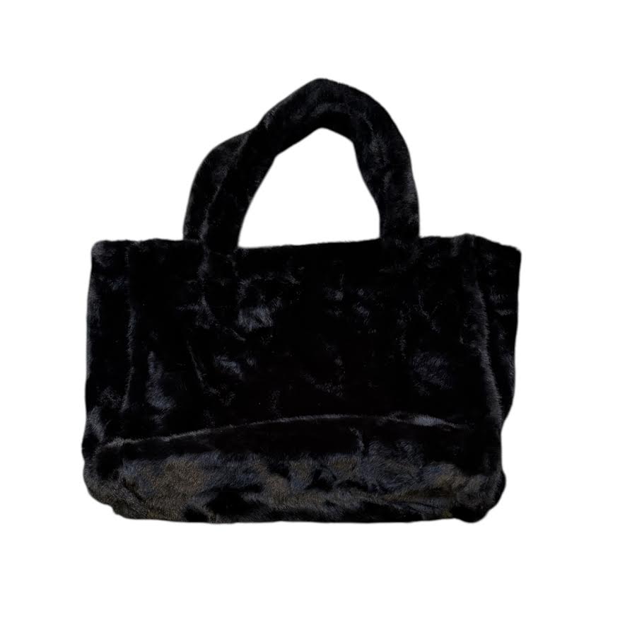 BLACK FUR BAG