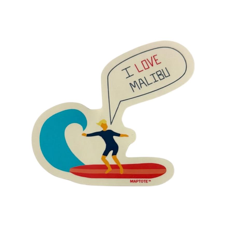 MALIBU SURFER STICKER