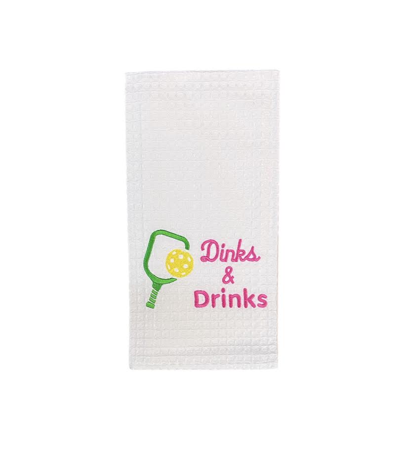 DINKS AND DRINKS WAFFLE KITCHEN TOWEL
