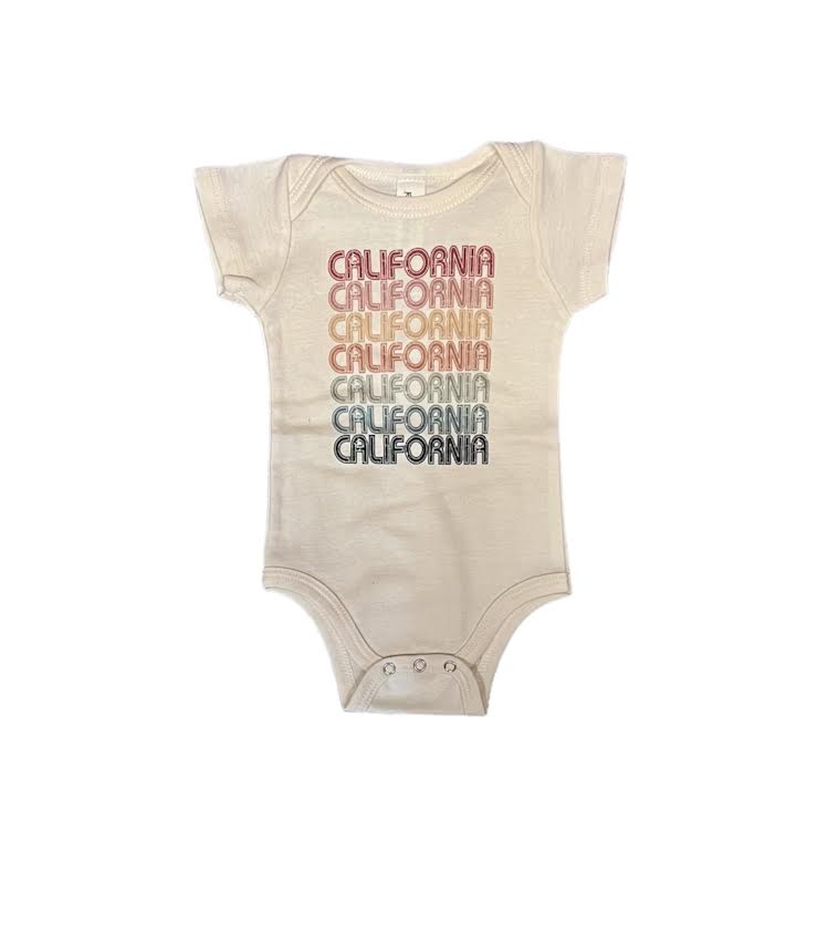 CALIFORNIA RAINBOW BABY ONESIE