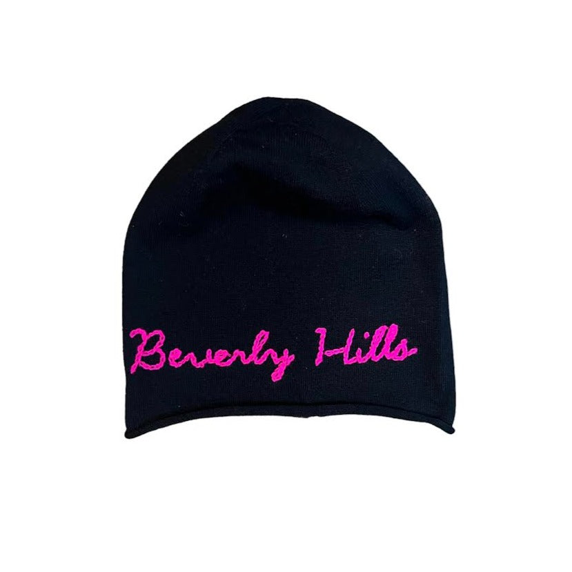 BEVERLY HILLS EMBROIDERED BEANIE