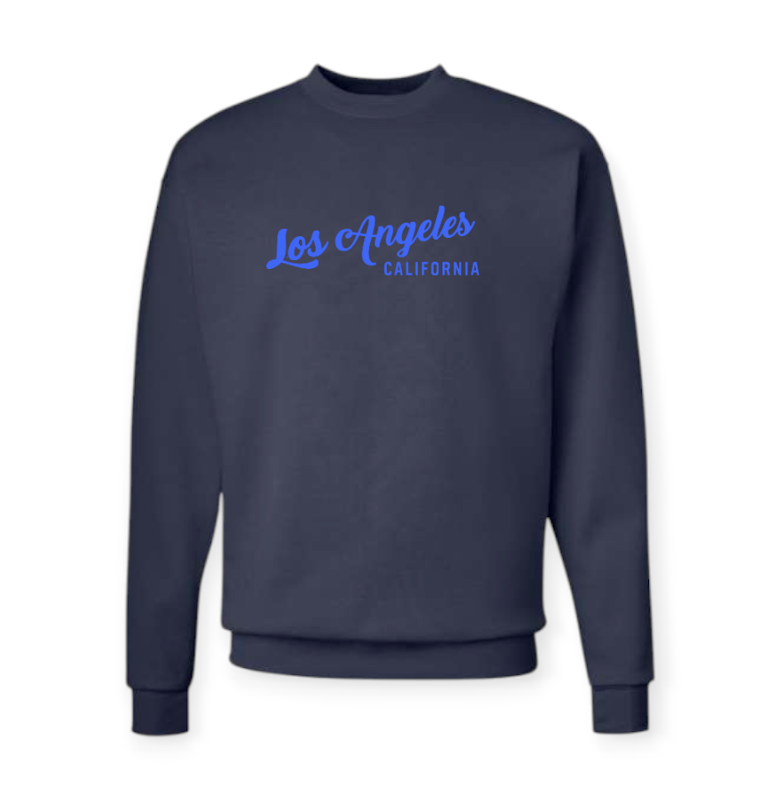 MENS LOS ANGELES CA NAVY CREWNECK