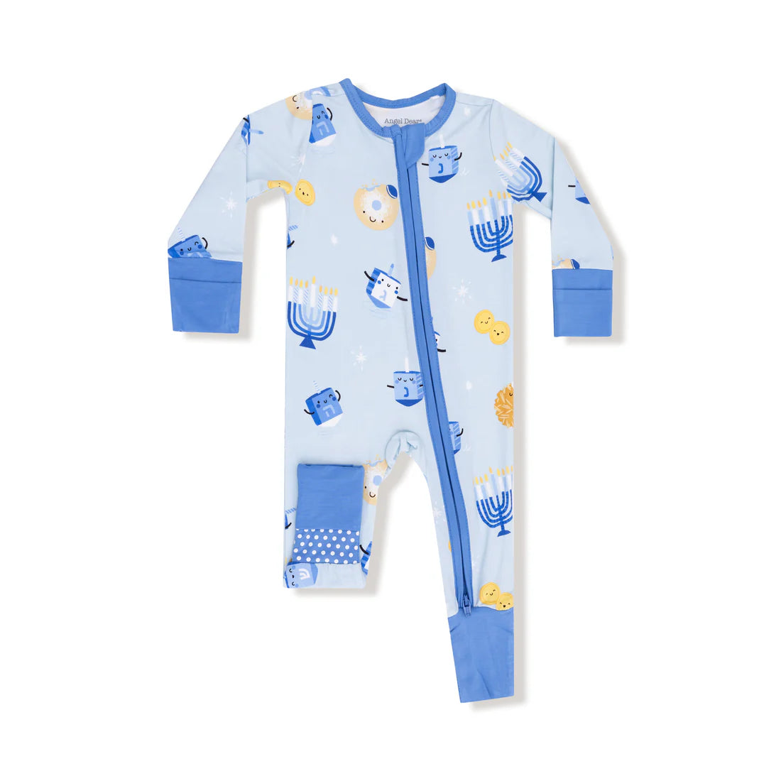 BLUE HANUKKAH 2 WAY ZIPPER ROMPER