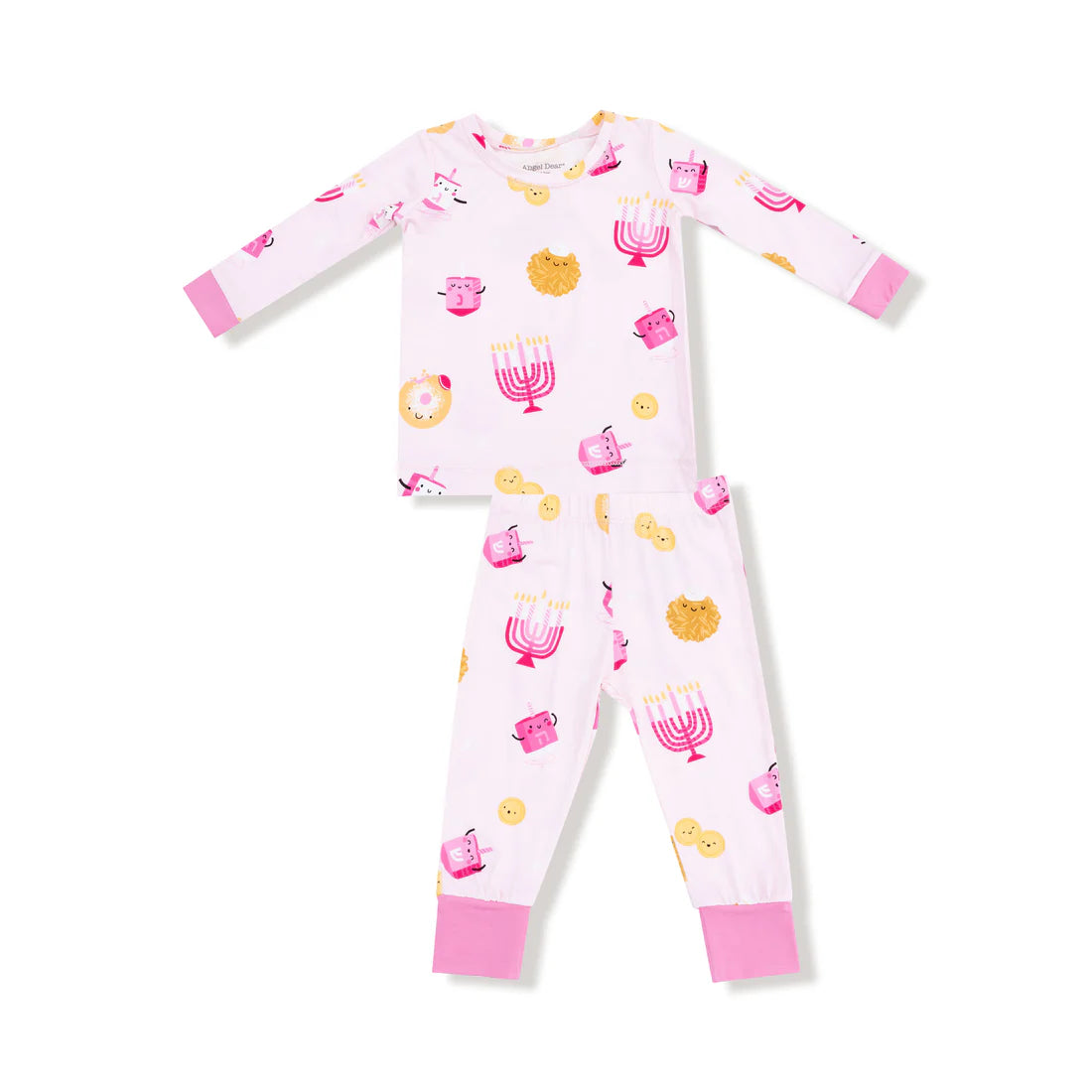 GIRLS PINK HANUKKAH LOUNGE SET