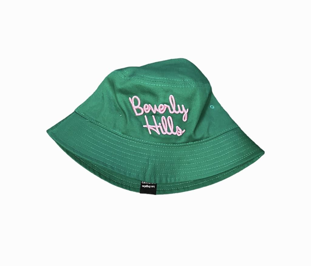 BEVERLY HILLS GREEN BUCKET HAT