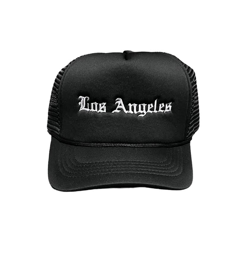 GOTHIC LOS ANGELES BLACK TRUCKER HAT