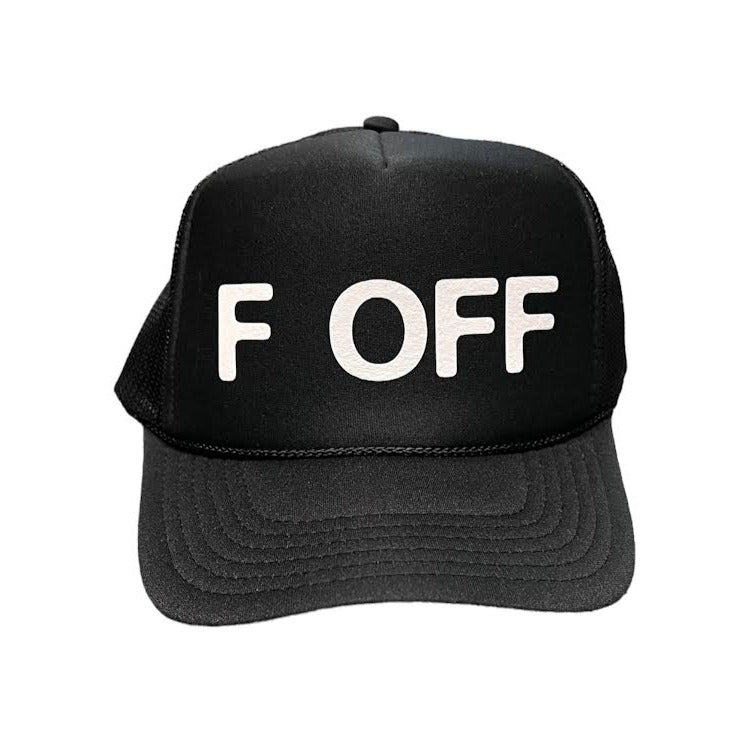 F OFF BLACK TRUCKER HAT