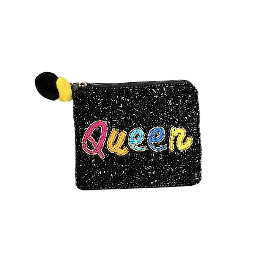 QUEEN MULTI BEADED POUCH