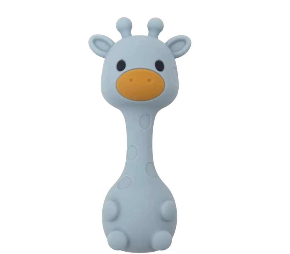 BABY BLUE SILICONE GIRAFFE RATTLE – Kitson LA