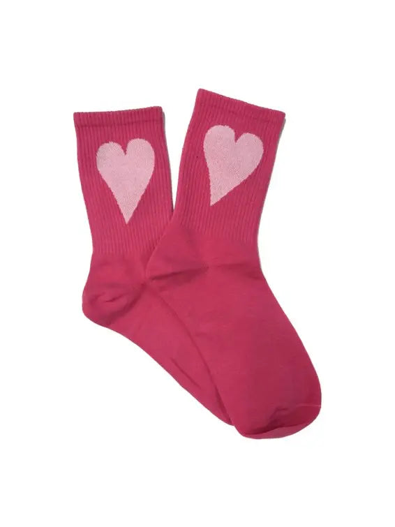 GIRLS PINK HEART SOCKS