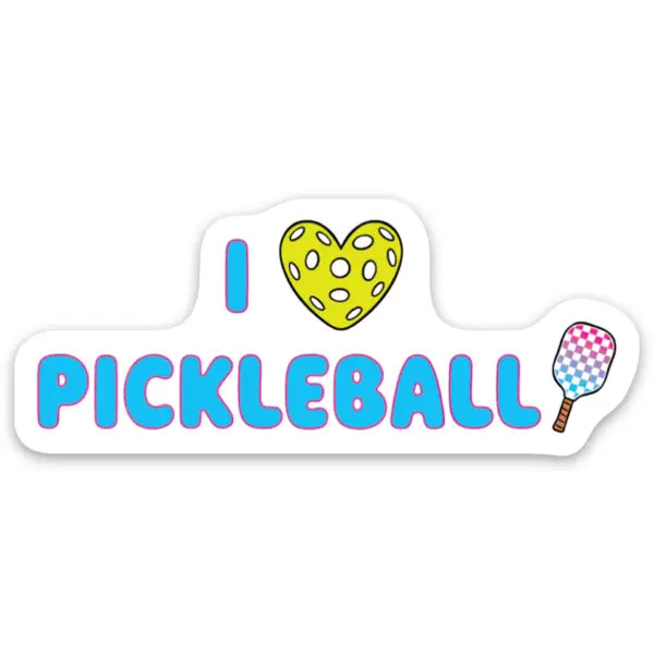 I LOVE PICKLEBALL STICKER