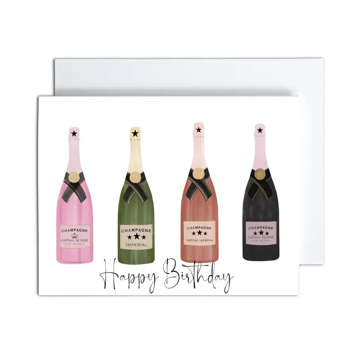 CHAMPAGNE BIRTHDAY CARD