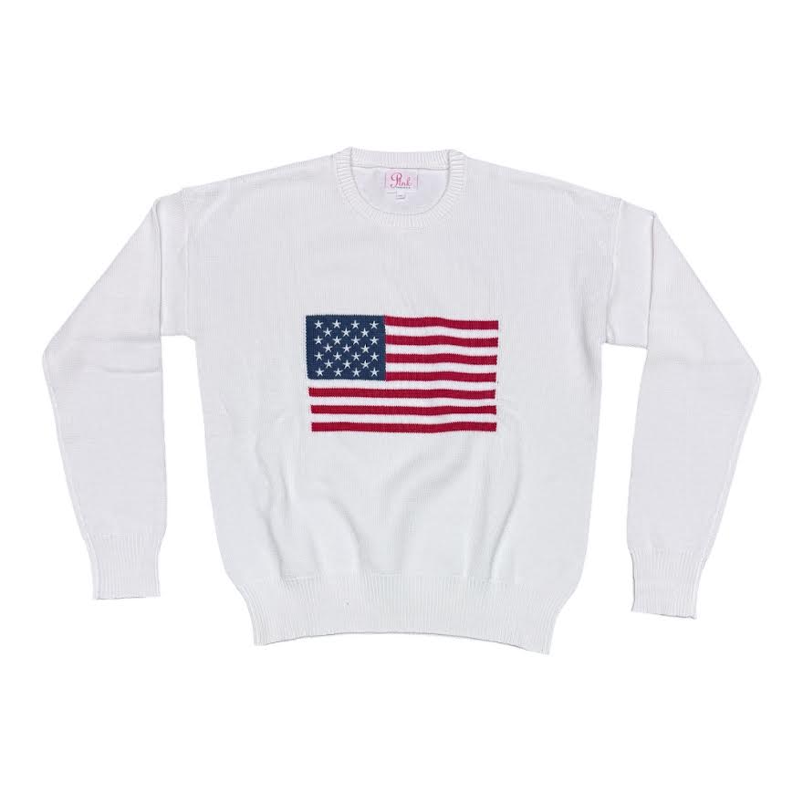 WOMENS AMERICAN FLAG KNIT SWEATER