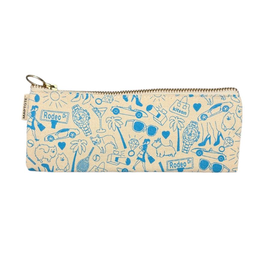 Kitross Maptote Los Angeles Dopp Kit in Denim | KITSON KITROSS LA – Kitson LA