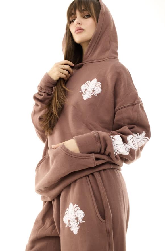 FLEUR DE YVES BROWN HOODIE