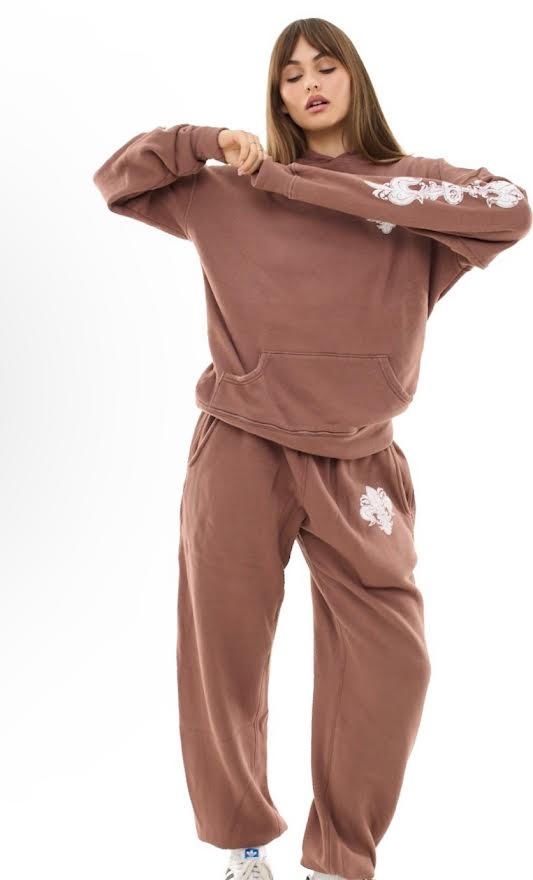 FLEUR DE YVES BROWN SWEATPANTS