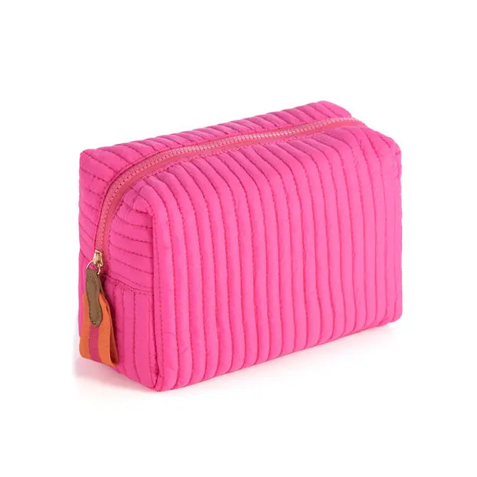 MAGENTA LARGE BOXY COSMETIC POUCH