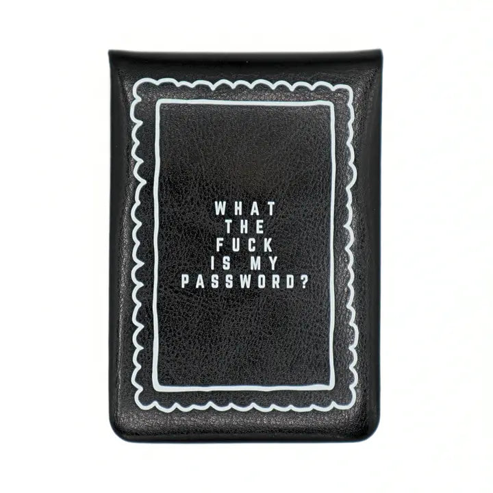 WHAT THE FUCK IS MY PASSWORD LEATHER POCKET JOURNAL
