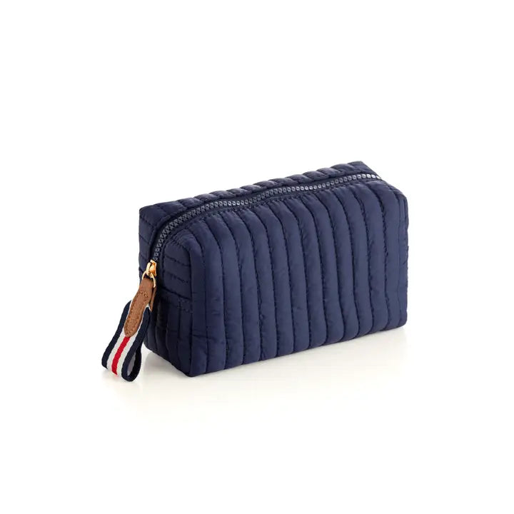 NAVY SMALL BOXY COSMETIC POUCH